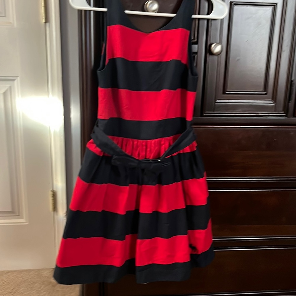 Red and navy striped Abercrombie & Fitch dress